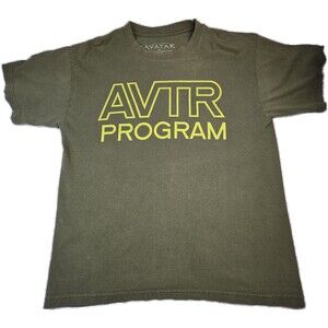 Avatar AVTR Program Shirt Medium Green James Cameron Movie Promo Cotton Tee